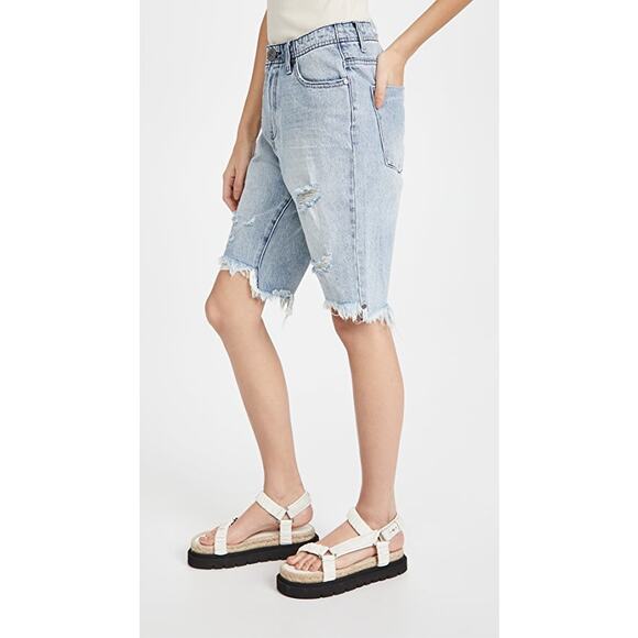 New One Teaspoon Salty Dog Cutoff Trucker Shorts $112 SIZE 26 Distressed - Picture 5 of 9